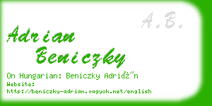 adrian beniczky business card